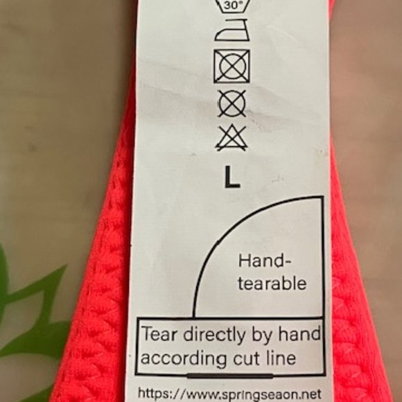 Spring Seaon Women's Fluorescent Pink Strappy Sports Bra L NWT - Picture 7 of 7